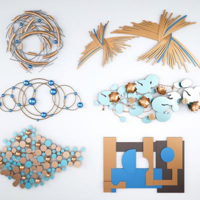 现代轻奢创意金属墙饰挂件