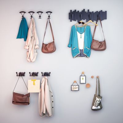 现代轻奢鞋柜挂衣钩
