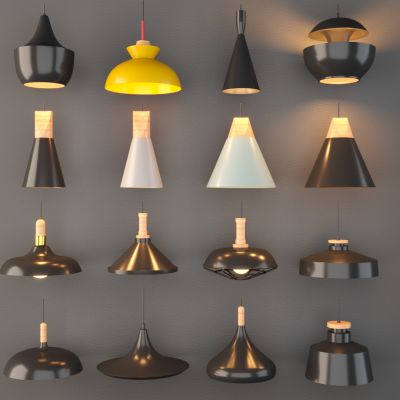 3D北欧灯头组合