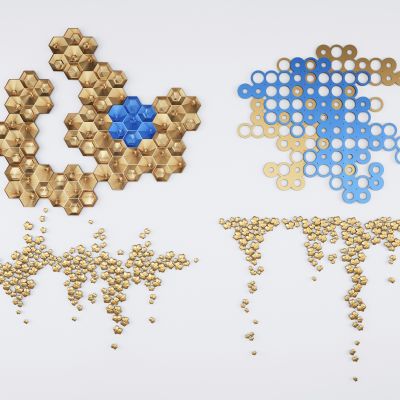 现代轻奢创意金属墙饰挂件