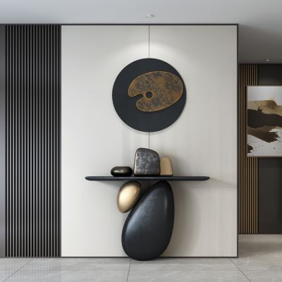 新中式创意玄关端景柜台