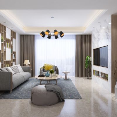 现代轻奢风格客厅