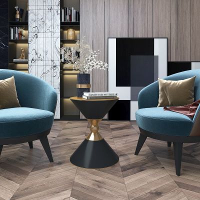 现代轻奢休闲椅边几