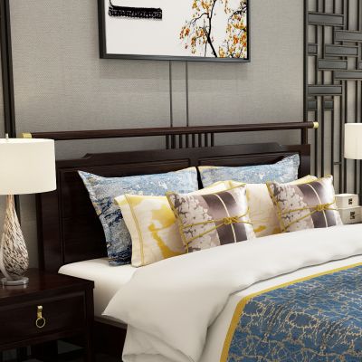 新中式实木双人床组合