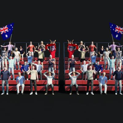 动态人物，啦啦队，动态啦啦队，球迷，观众，多人，人群