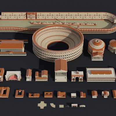 古罗马建筑群，竞技场，斗兽场，角斗场，万神殿，众议厅，罗马凯旋门