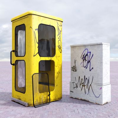 电话亭，公用电话