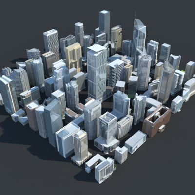 建筑群，商业楼，地标建筑，建筑配楼，写字楼，建筑裙楼，高楼