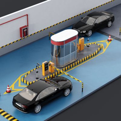 道闸栏，道闸门禁，伸缩门禁，安防系统，减速带，摆闸3D模型