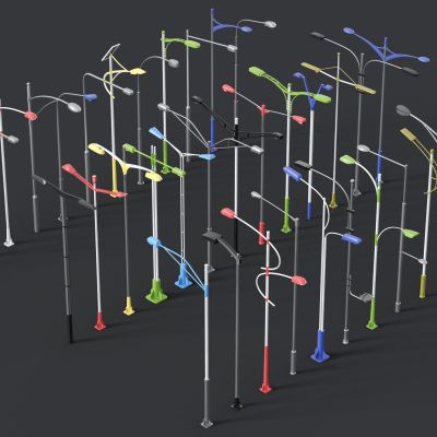 路灯，现代路灯，城市路灯，马路路灯，街道灯