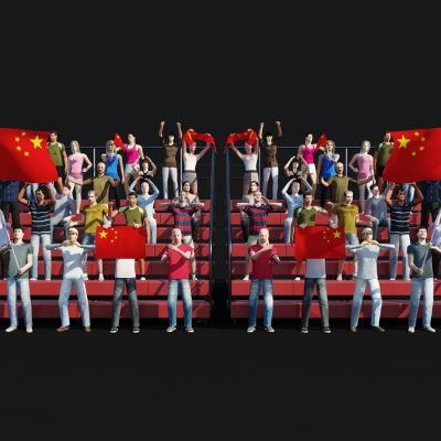 动态人物，啦啦队，动态啦啦队，球迷，观众，多人，人群