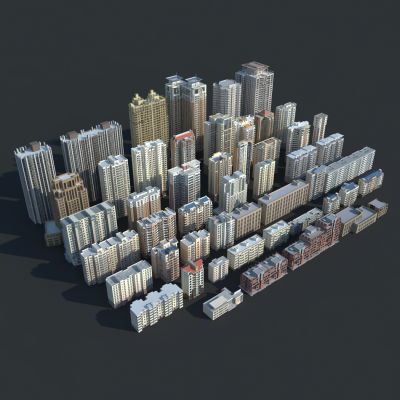 建筑群，住宅楼，城市建筑群，建筑配楼 ，现代建筑，城市配楼，裙楼