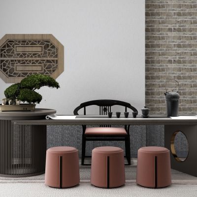 新中式茶桌 盆栽