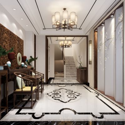 新中式楼梯间条案