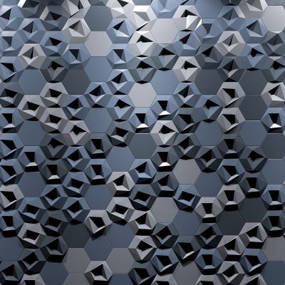 现代六边形几何背景墙