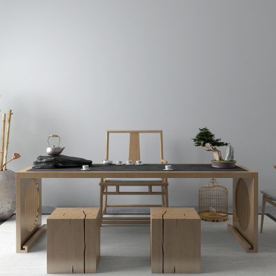 新中式茶桌 竹子