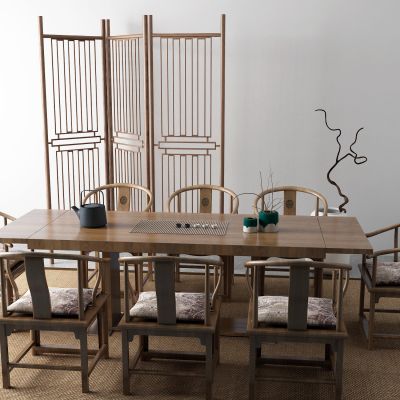 新中式茶桌 隔断