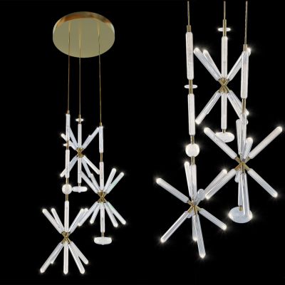 3d现代玻璃吊灯