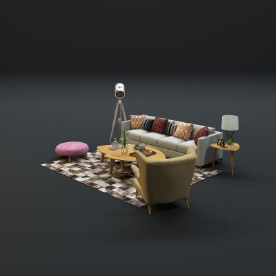 现代沙发茶几组合