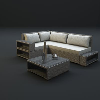 现代沙发茶几组合