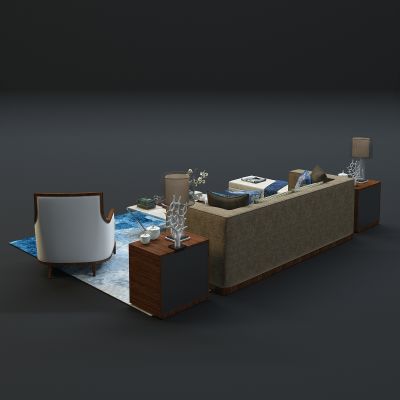 现代沙发茶几组合