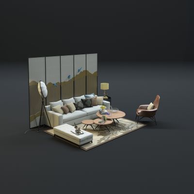 现代沙发茶几组合