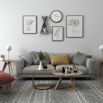 北欧沙发茶几 挂画