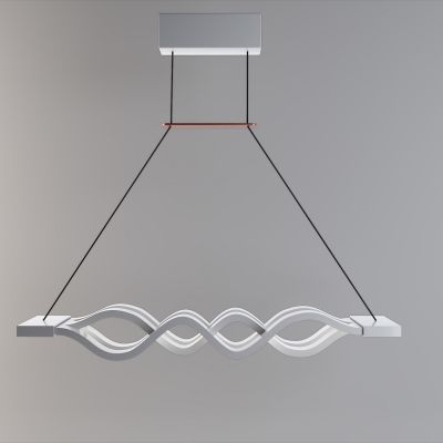 3D现代波浪造型吊灯3D模型