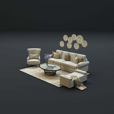 现代沙发茶几组合