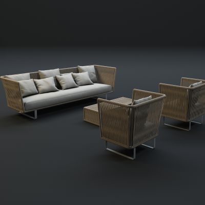 现代沙发茶几组合