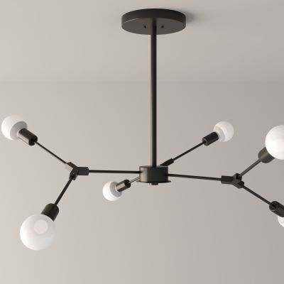 3D铁艺旋转树枝造型吊灯