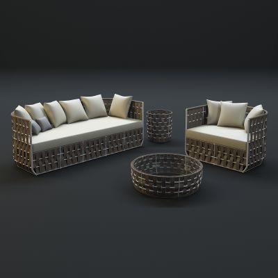 现代沙发茶几组合