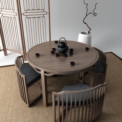 新中式茶桌 隔断