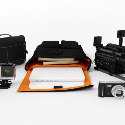 现代数码产品，数码照相机，摄像机，摄影机，手提袋，手提包