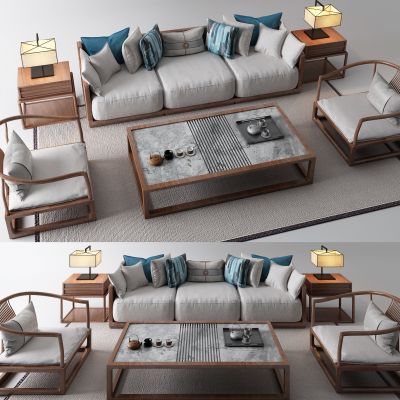 新中式布艺沙发