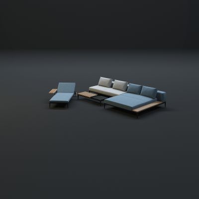 现代沙发茶几组合