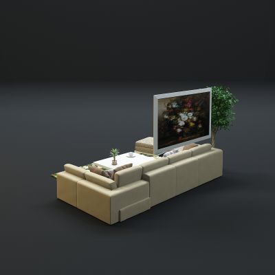 现代沙发茶几组合