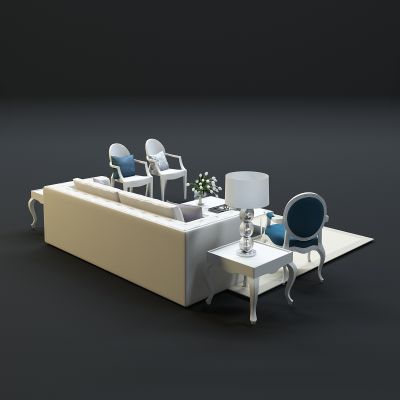 现代沙发茶几组合