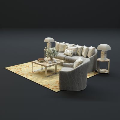 现代沙发茶几组合