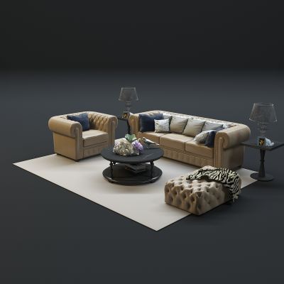 现代沙发茶几组合