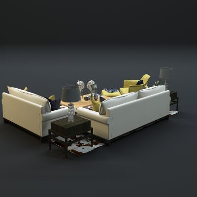 现代沙发茶几组合