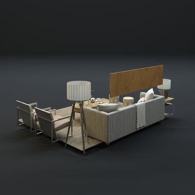 现代沙发茶几组合