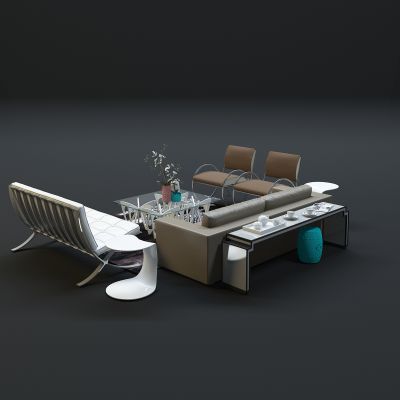 现代沙发茶几组合