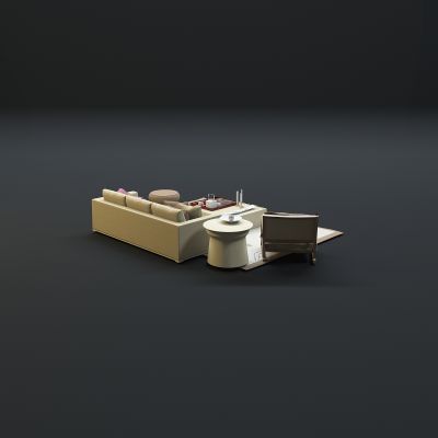 现代沙发茶几组合