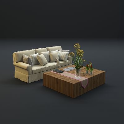 现代沙发茶几组合