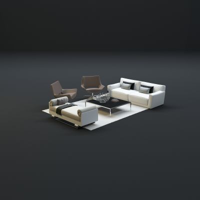 现代沙发茶几组合