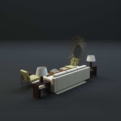 现代沙发茶几组合