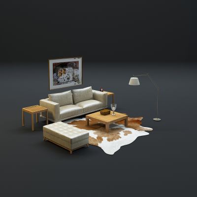 现代沙发茶几组合