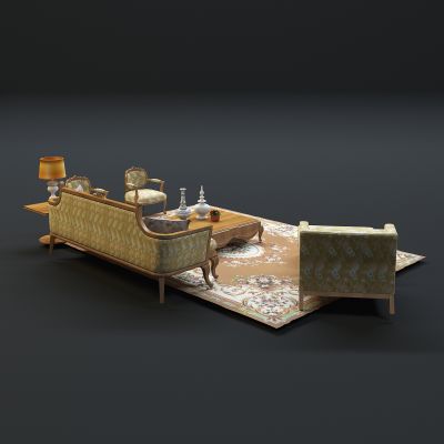 现代沙发茶几组合