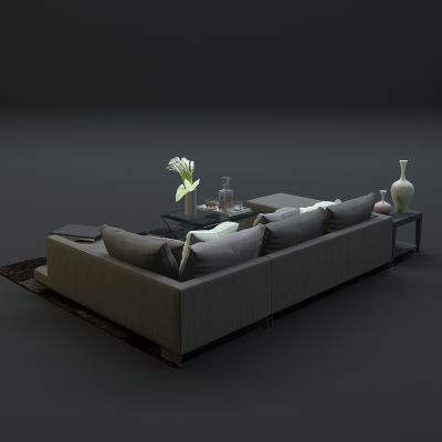 现代沙发茶几组合